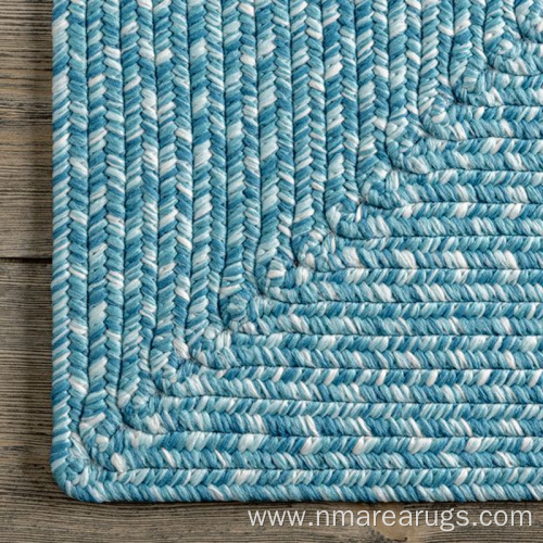 Ocen blue design PP yarn woven outdoor rugs